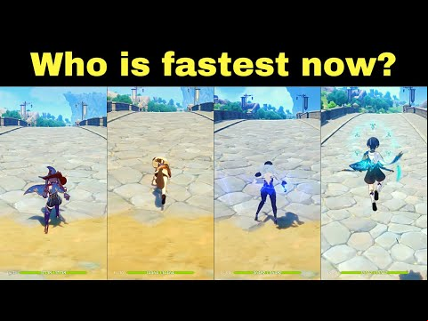 Wanderer vs Yelan vs Sayu vs Mona (Sprint Race)