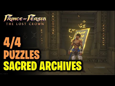 All 4 Sacred Archives Puzzle | Find a New Time Power | Prince of Persia The Lost Crown