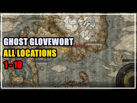 (1-10) Ghost Glovewort All Locations Elden Ring