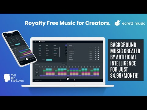 Create background music using artificial intelligence with Ecrett Music (AI Royalty Free Music)
