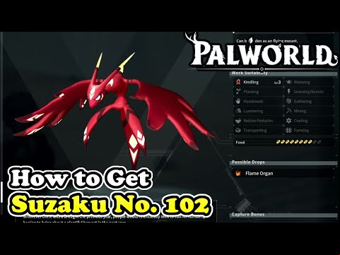 Palworld How to Get Suzaku (Palworld No. 102)